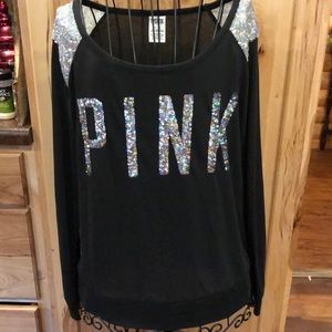 Victoria Secret Pink Collection Sequin Shirt